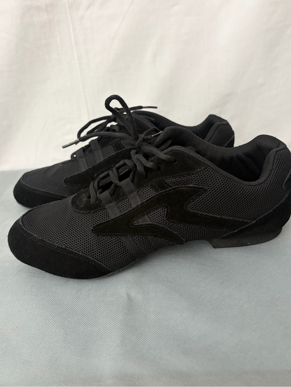 Sansha Men’s Black Suede Mesh Jazz Sneakers Size 17M Dance Shoes Excellent(B226)
